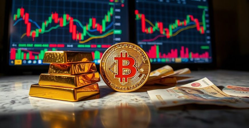 bitcoin and gold surge