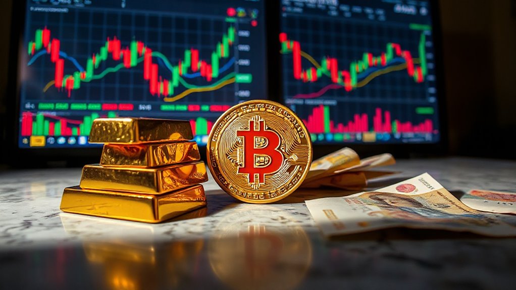 bitcoin and gold surge