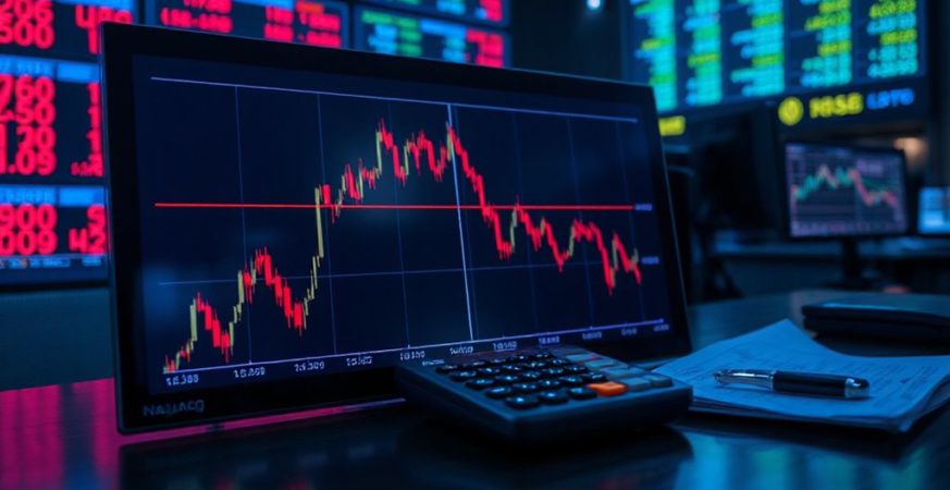 nasdaq falls below 50 day moving