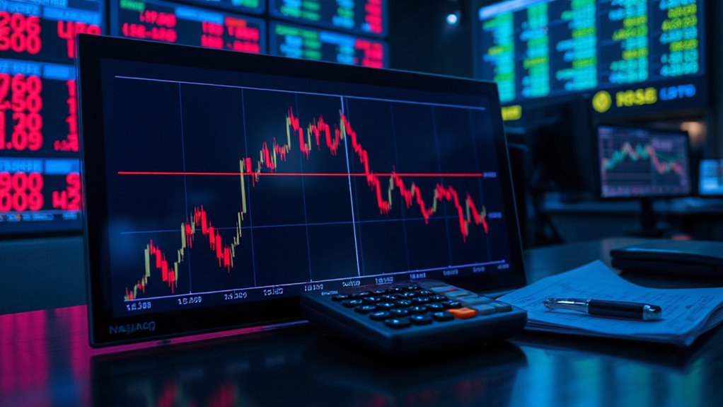 nasdaq falls below 50 day moving