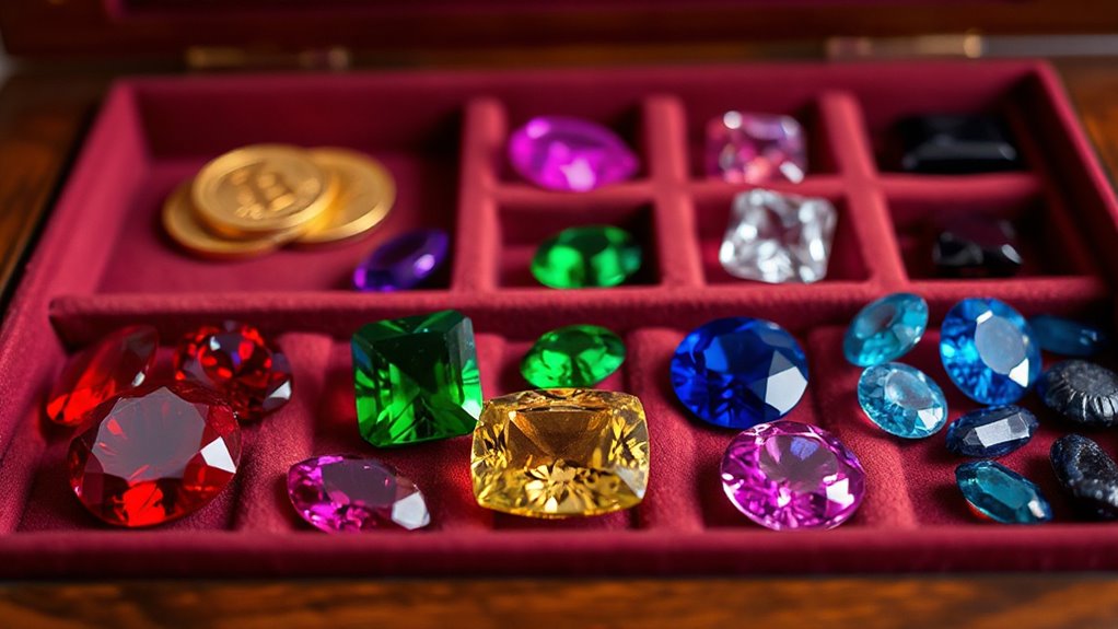 affluent collectors favor colored gemstones