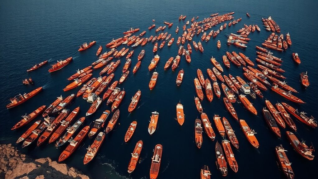 ship tracking reveals stranded tankers